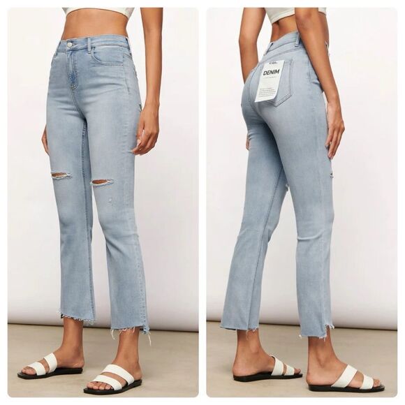 OGL Women's Light Blue Straight Leg Jeans - Picture 2 of 9